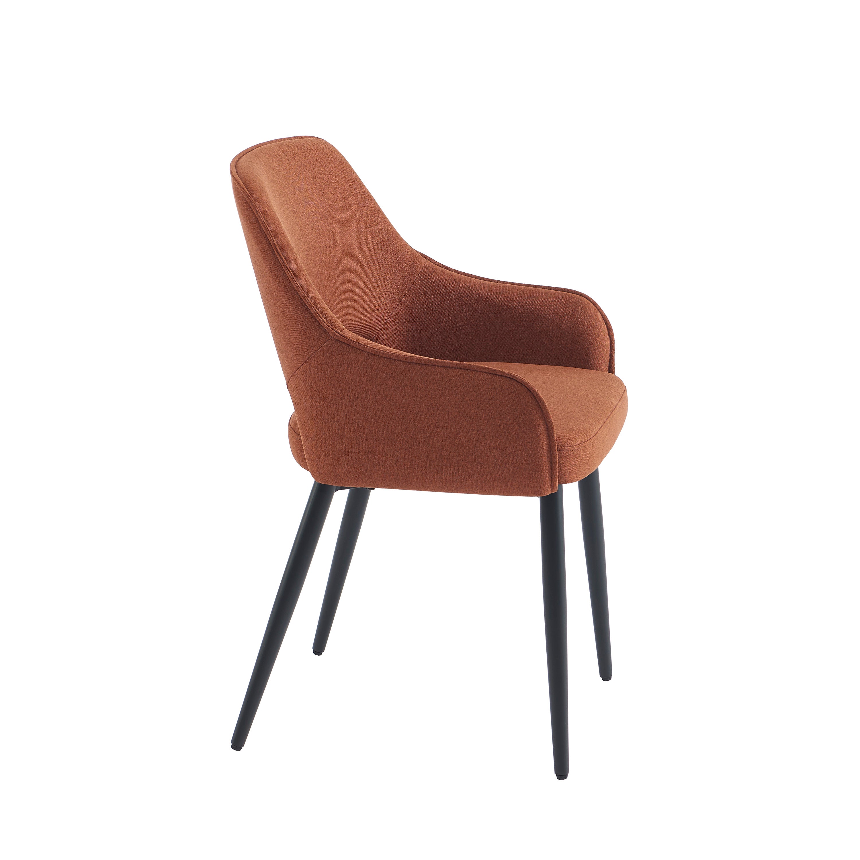 UNNI Set of 2 Upholstered Accent Armchairs – Terracotta