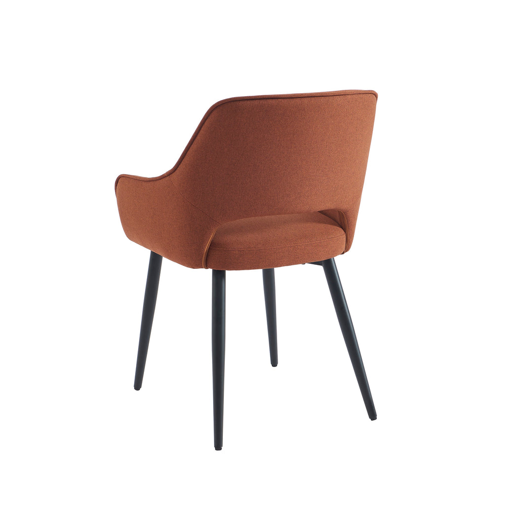 UNNI Set of 2 Upholstered Accent Armchairs – Terracotta