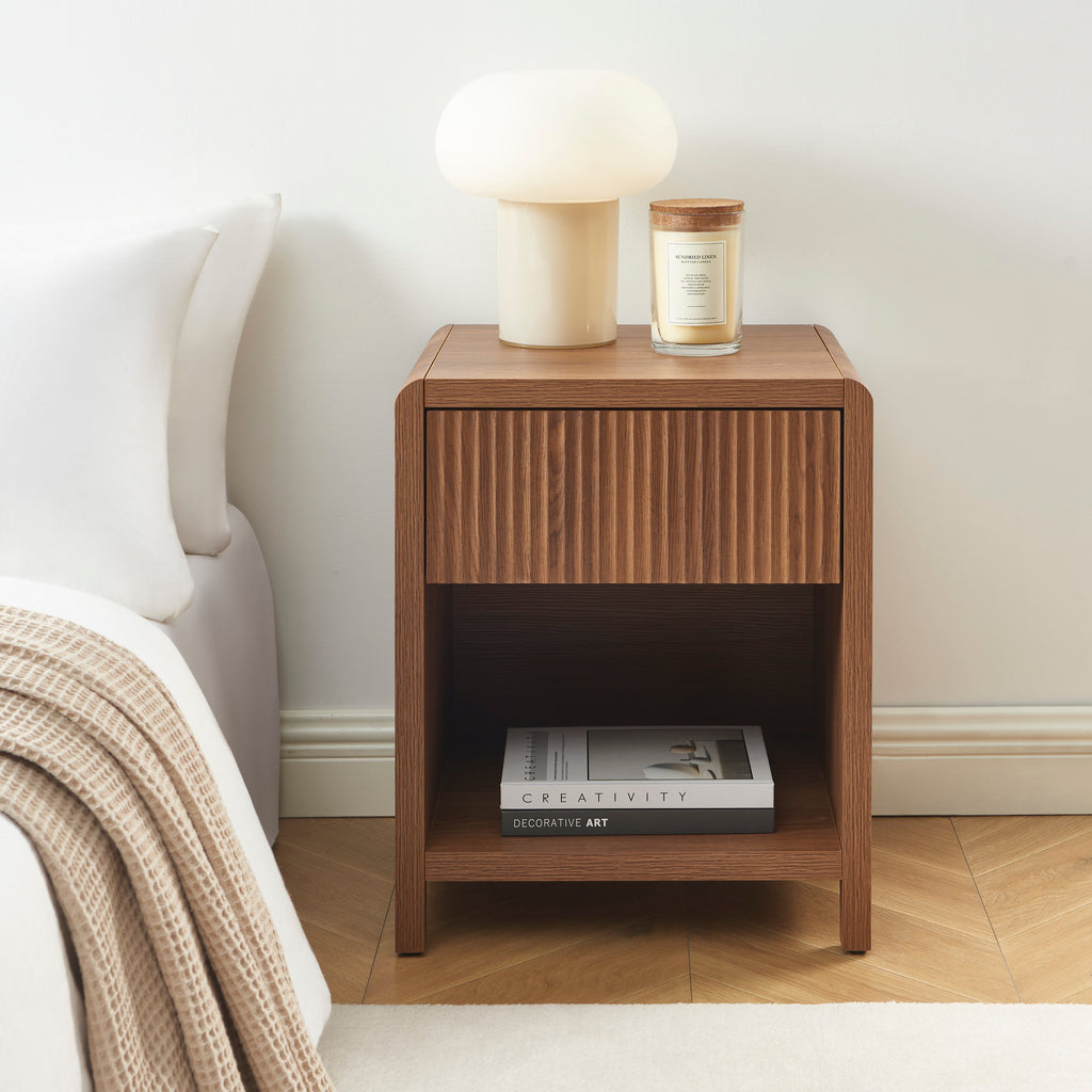 Nightstand Utica Walnut-effect – Walnut