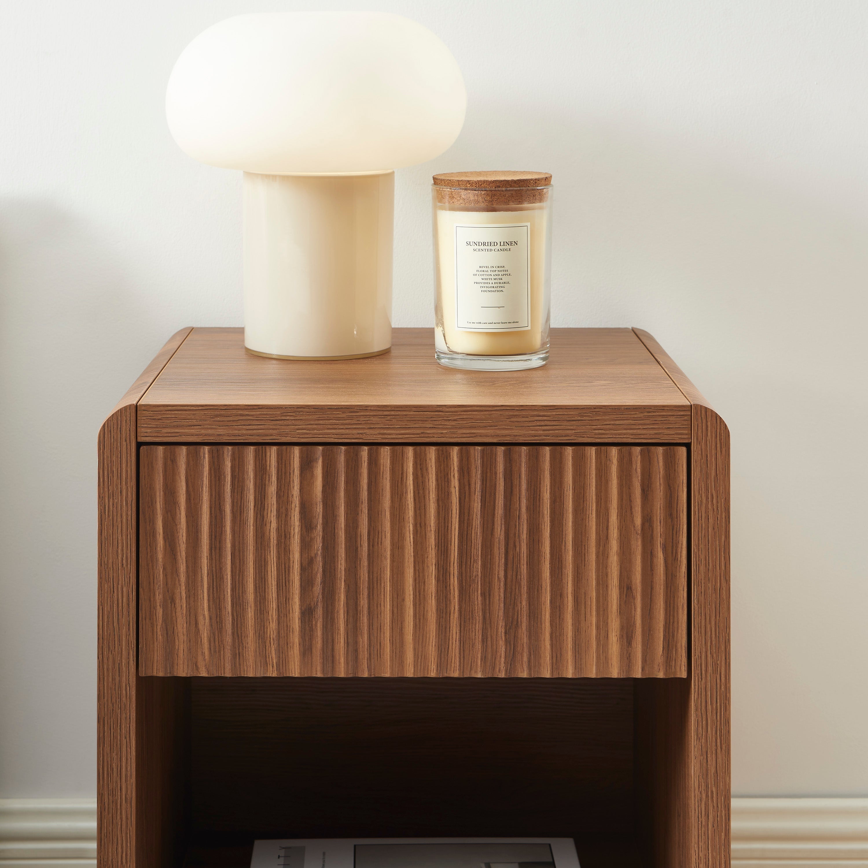 Nightstand Utica Walnut-effect – Walnut