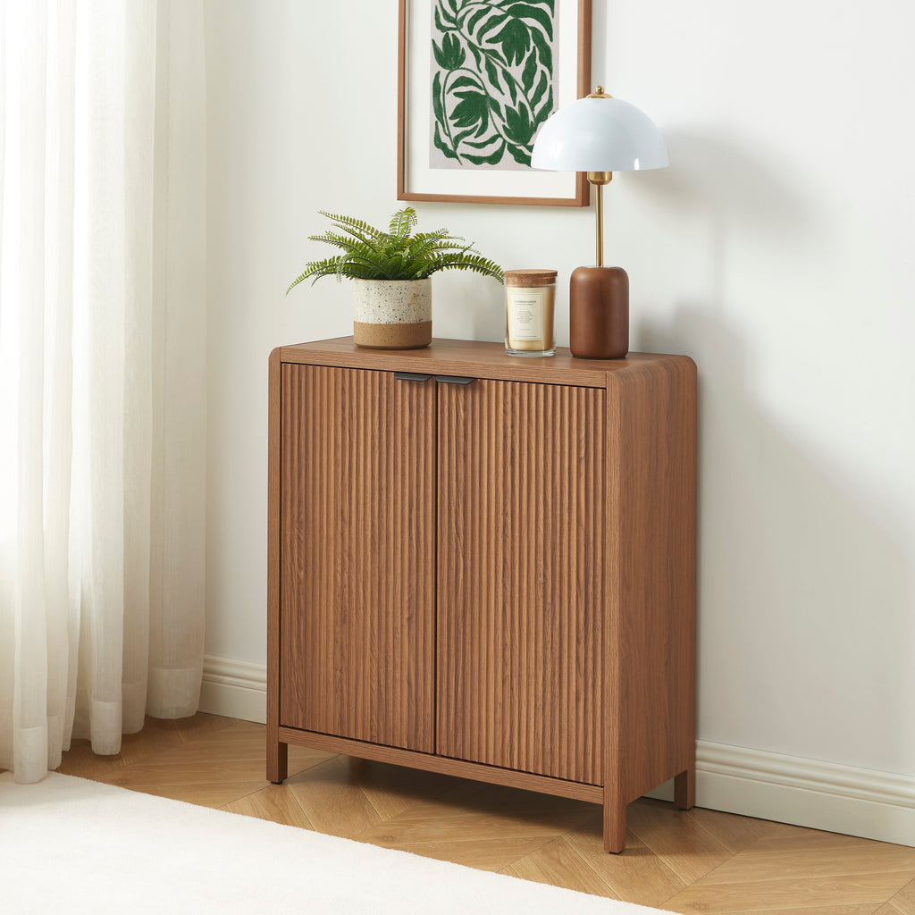 Sideboard Utica Walnut-effect 2 Doors 75cm – Walnut