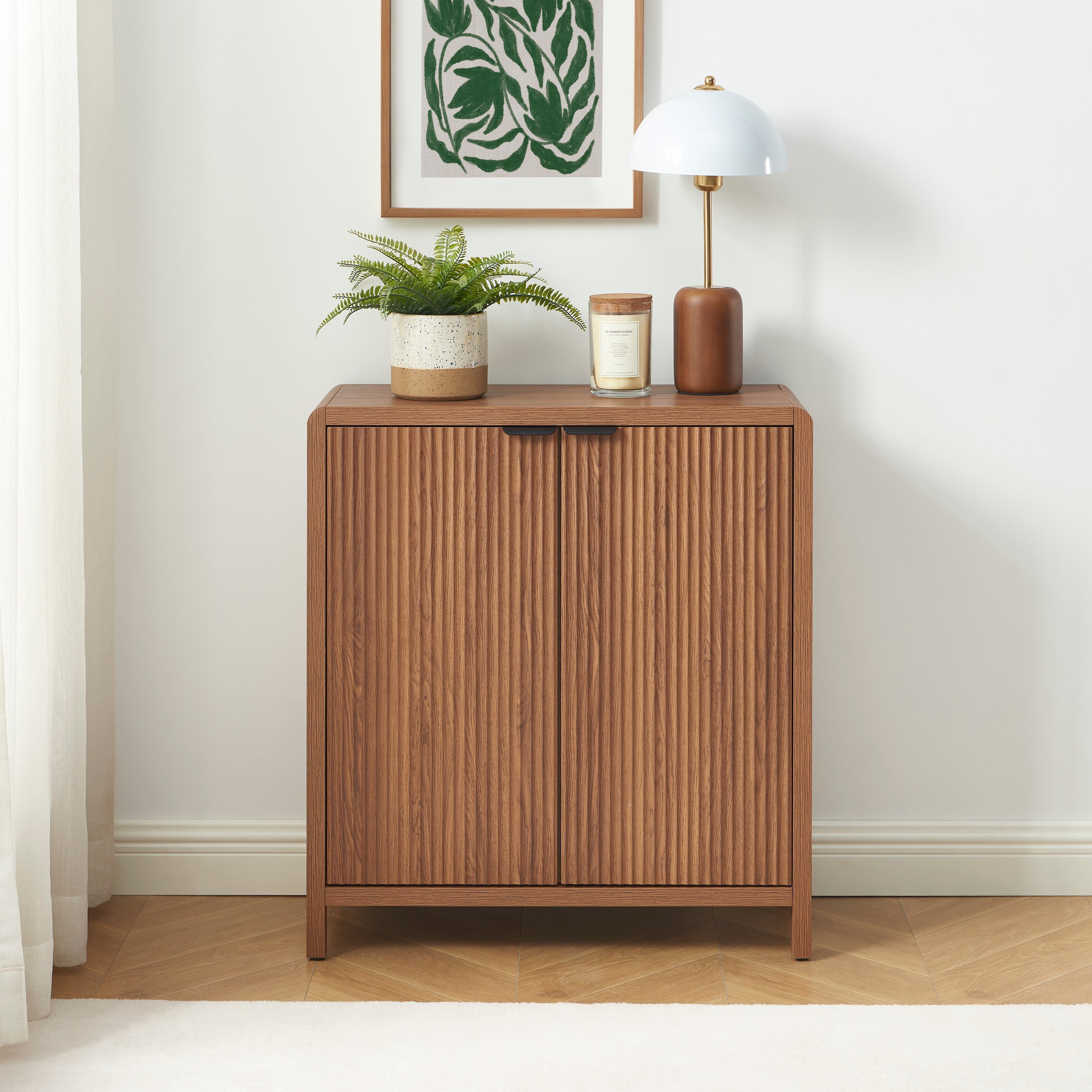 Sideboard Utica Walnut-effect 2 Doors 75cm – Walnut