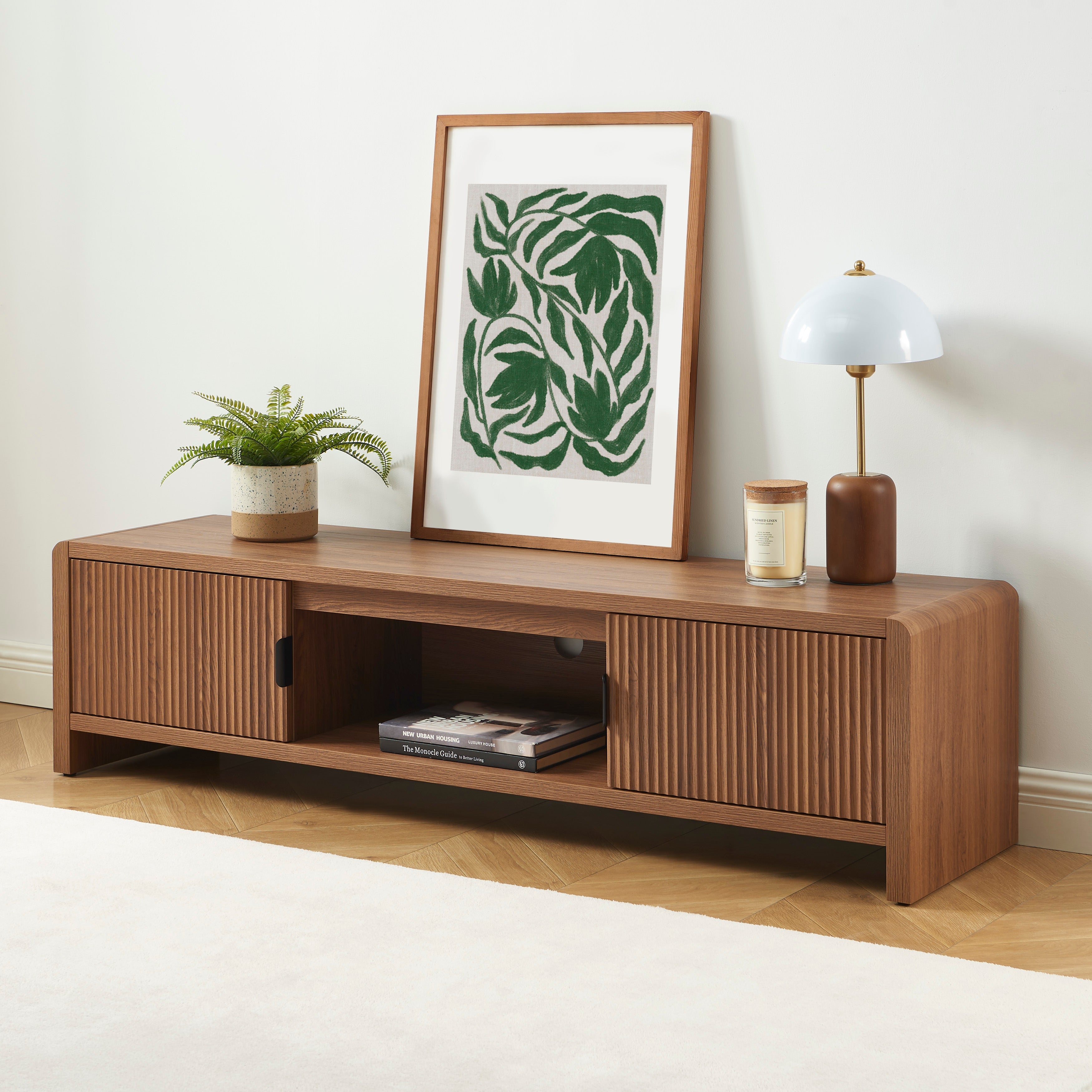 Tv Unit Utica Walnut-effect 160cm – Walnut