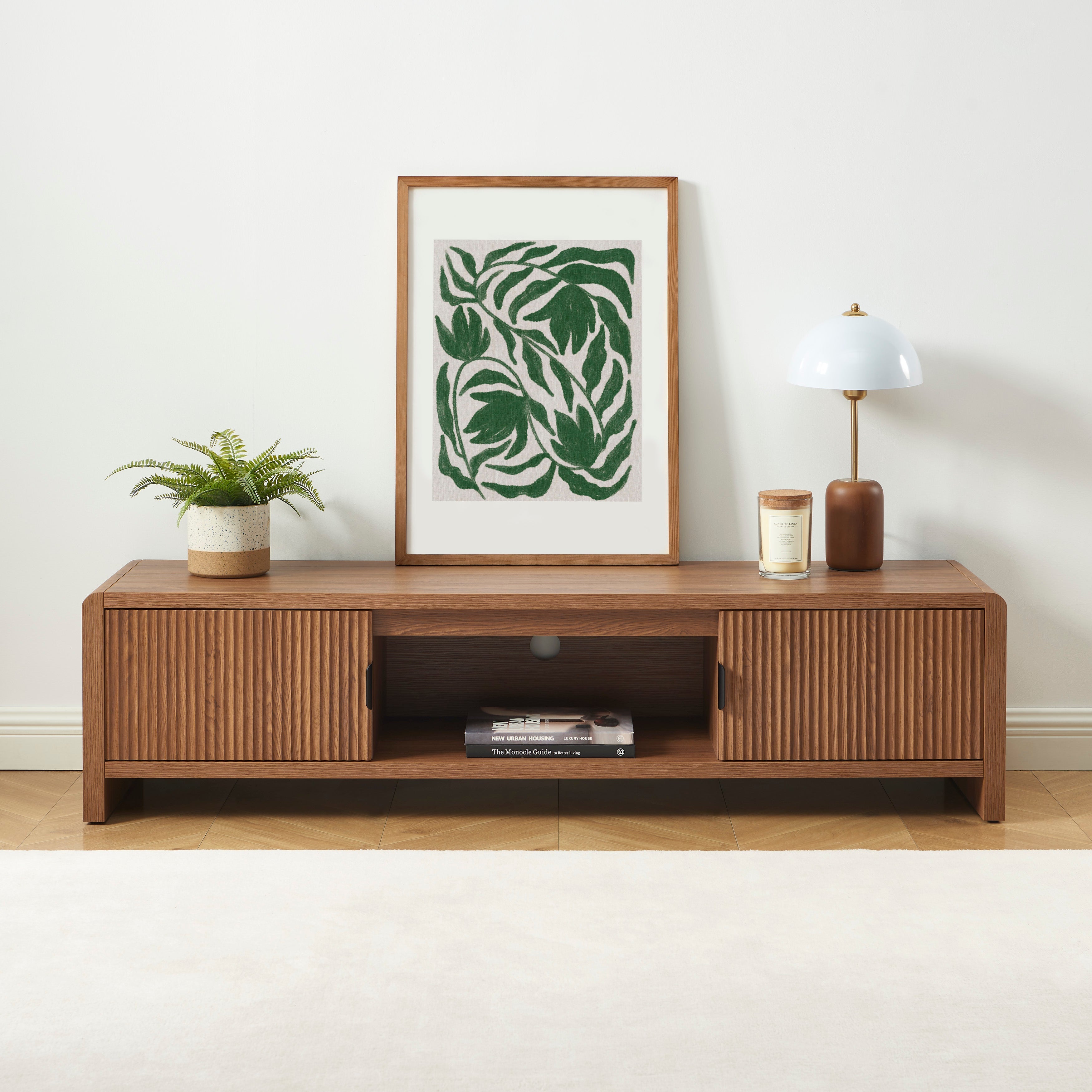 Tv Unit Utica Walnut-effect 160cm – Walnut