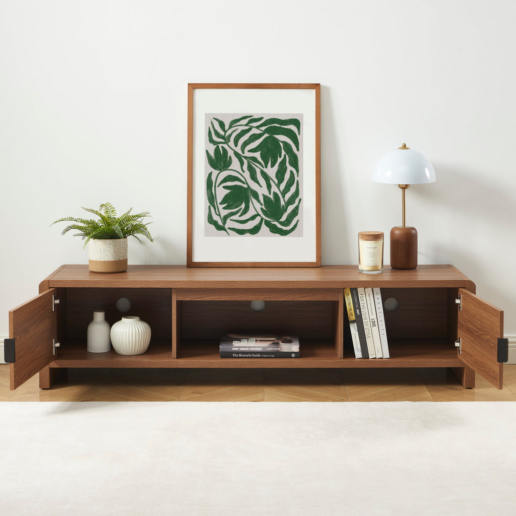Tv Unit Utica Walnut-effect 160cm – Walnut