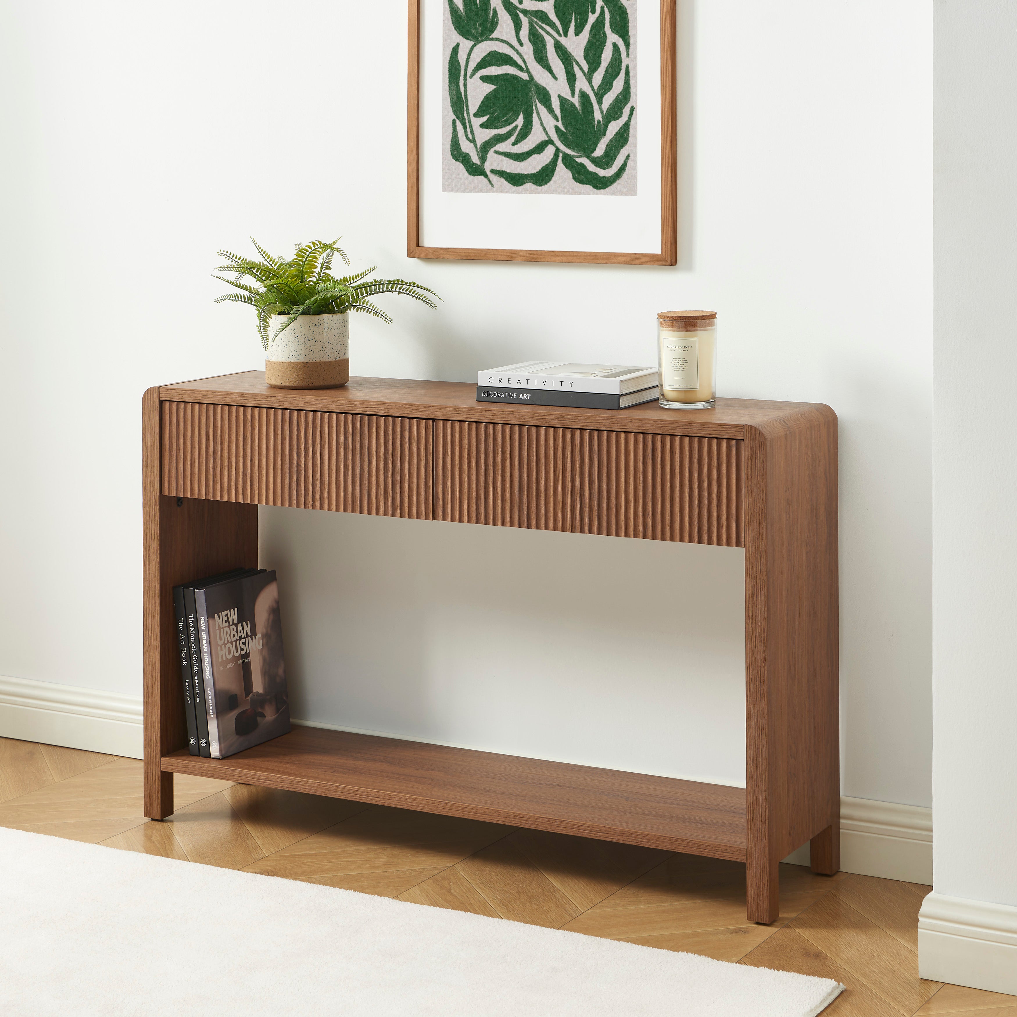 UTICA Modern Console Table – Walnut