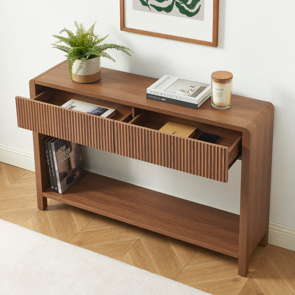 UTICA Modern Console Table – Walnut