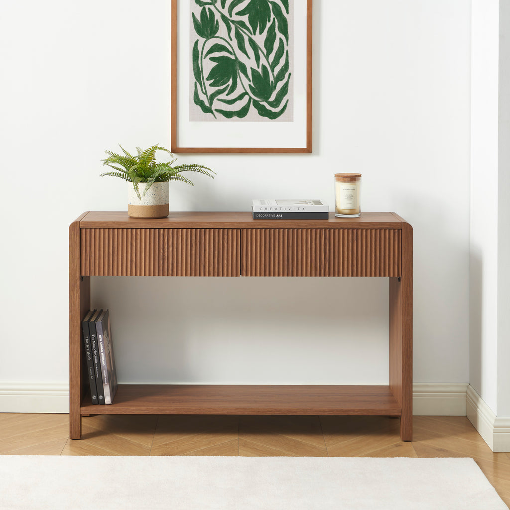 UTICA Modern Console Table – Walnut