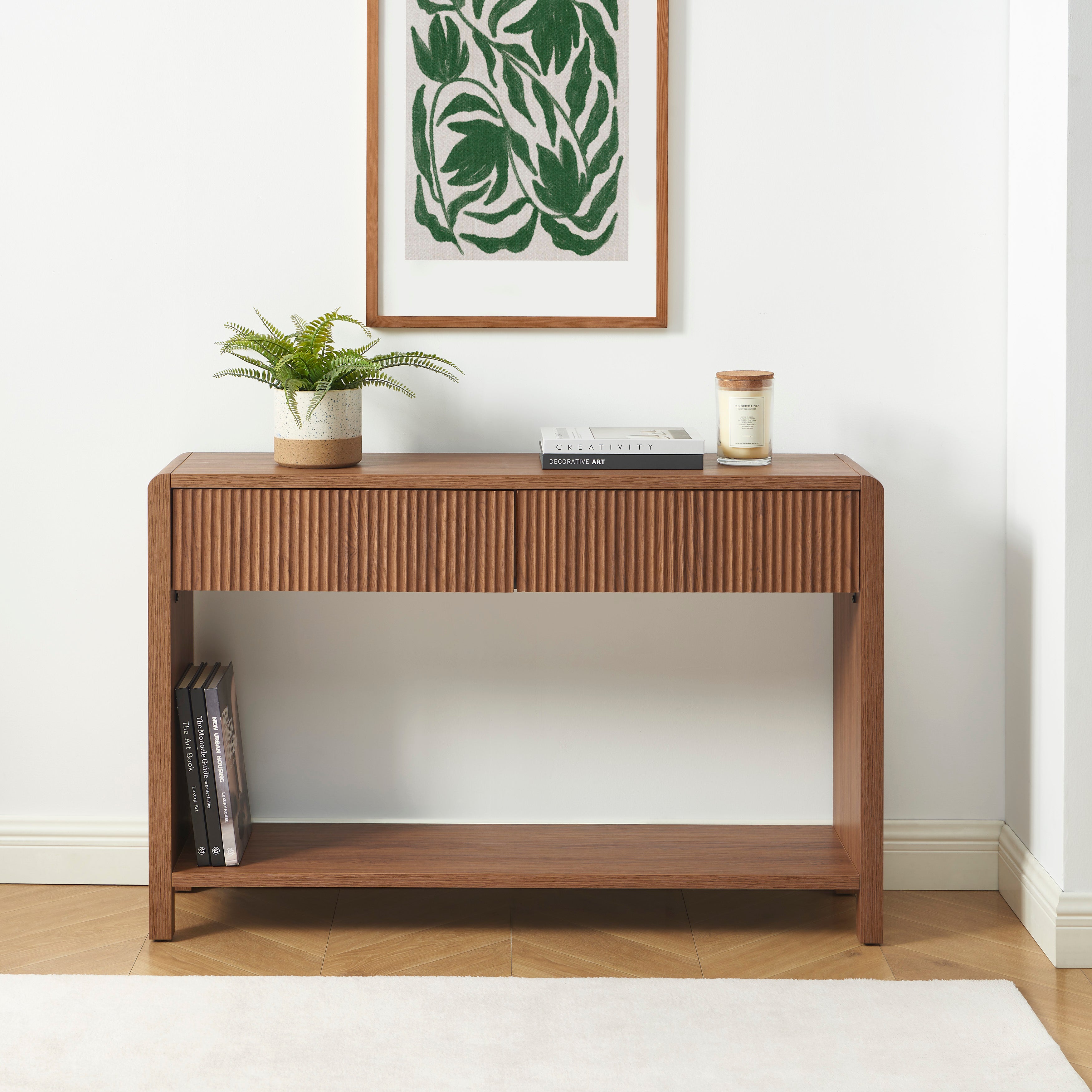 UTICA Modern Console Table – Walnut