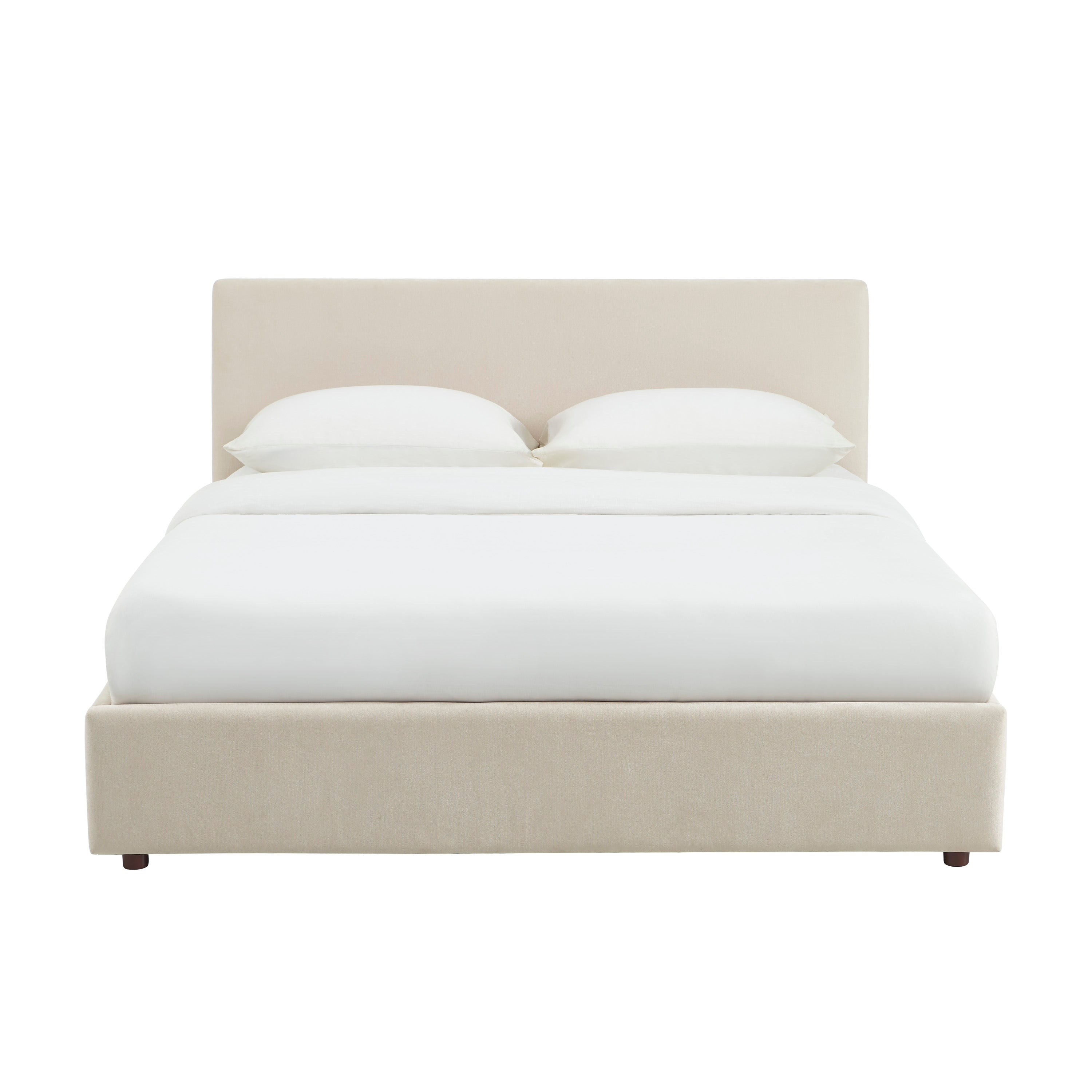 Storage Bed Vania 160x200 Fabric Beige With Slatted Base – Beige
