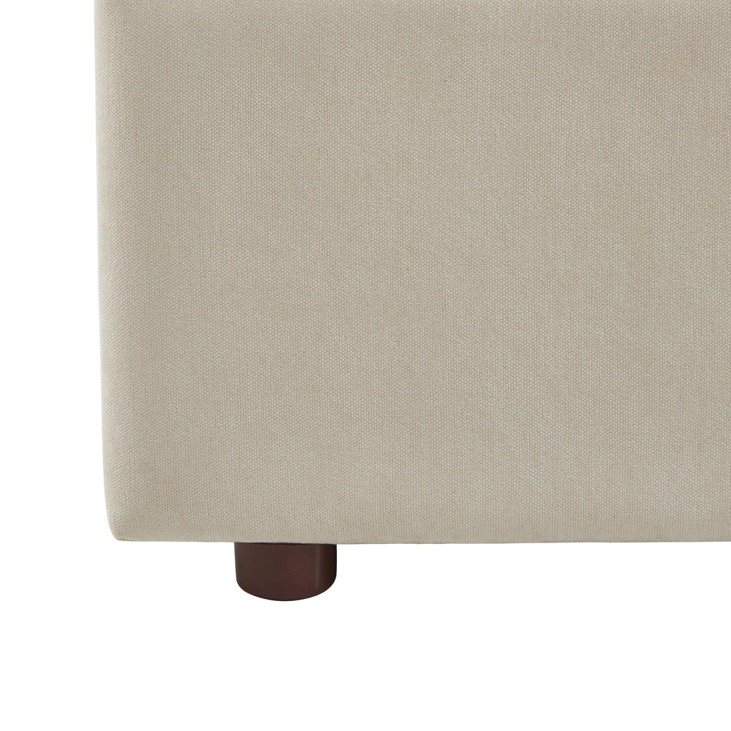 Storage Bed Vania 160x200 Fabric Beige With Slatted Base – Beige