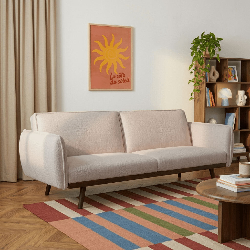 VESTA Convertible Sleeper Sofa –  Fabric 3-Seater Living Room Furniture