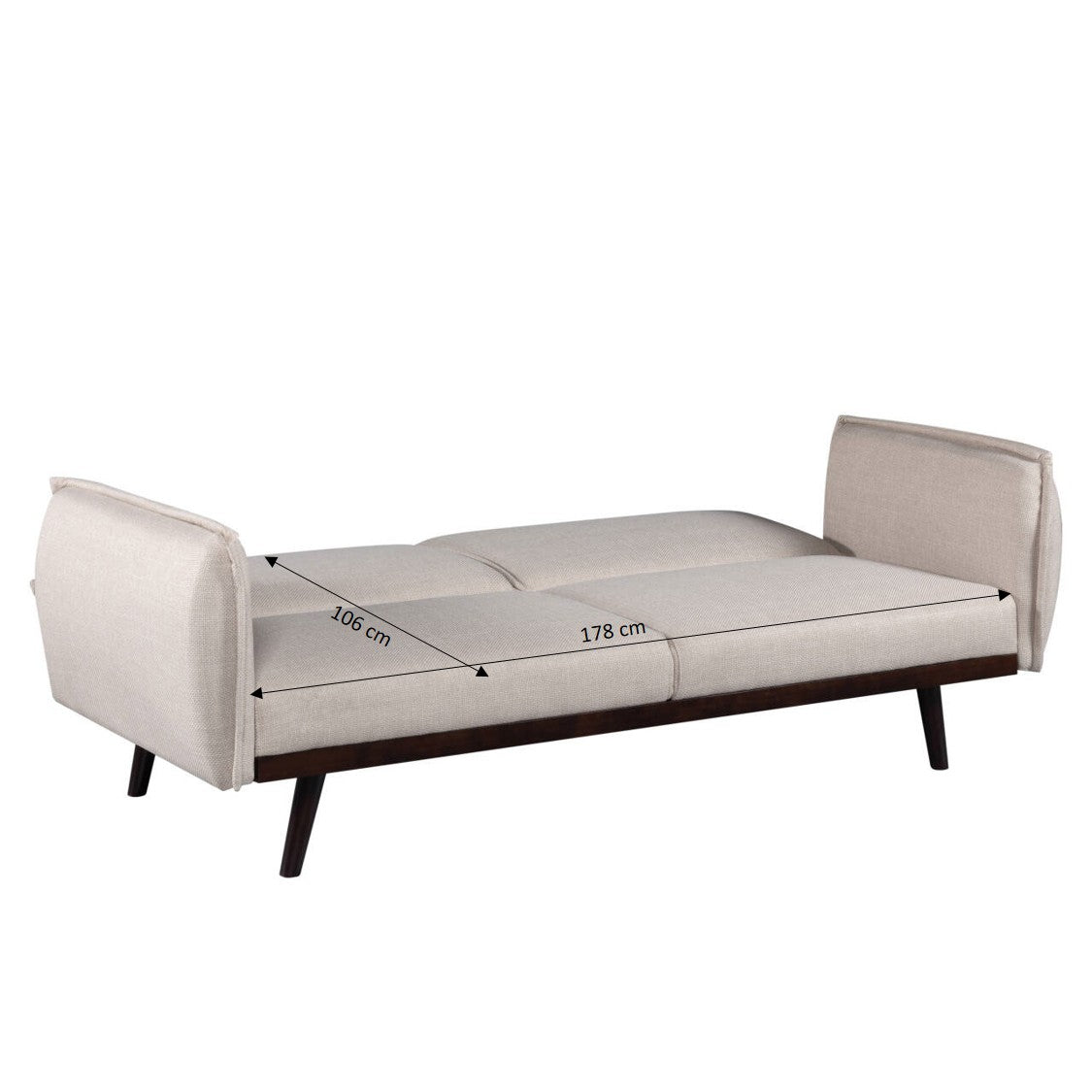 VESTA Convertible Sleeper Sofa –  Fabric 3-Seater Living Room Furniture