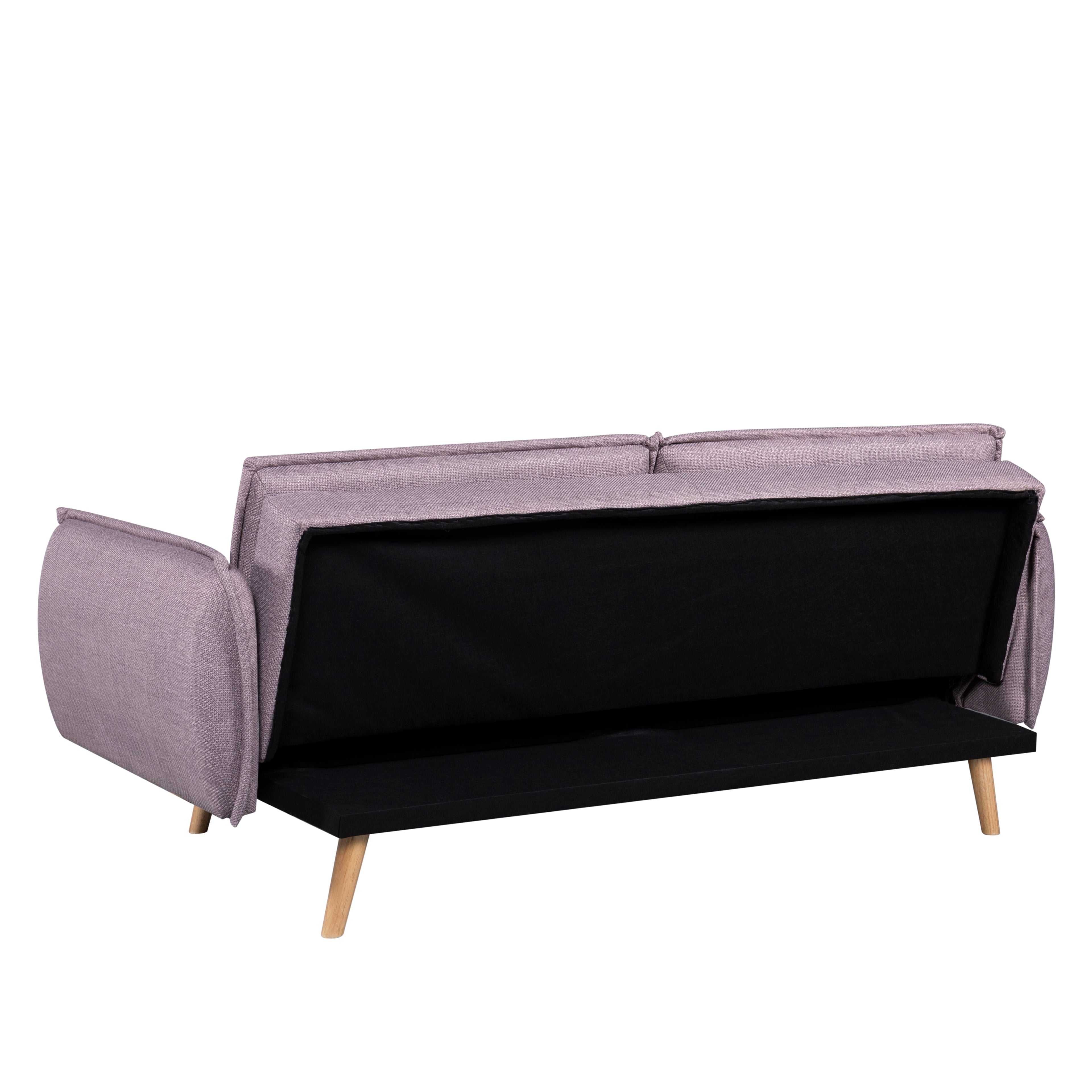 Convertible Sofa Vesta 3 Seater Fabric Mauve – Green