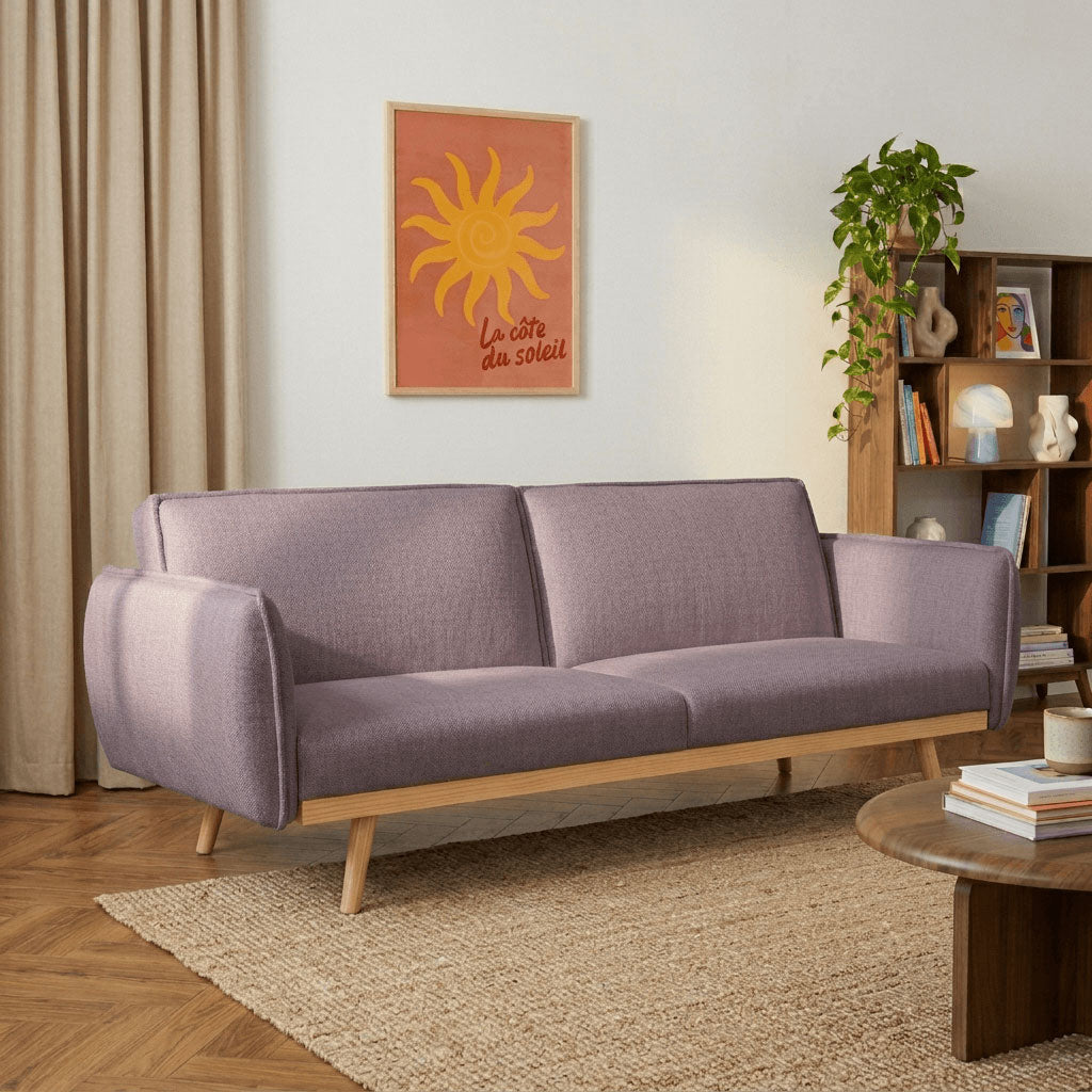 VESTA Convertible Sleeper Sofa –  Fabric 3-Seater Living Room Furniture