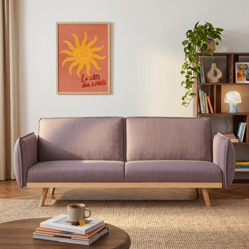 VESTA Convertible Sleeper Sofa –  Fabric 3-Seater Living Room Furniture