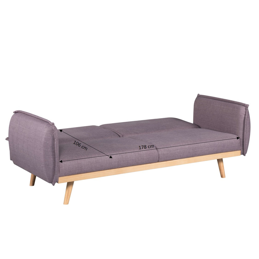VESTA Convertible Sleeper Sofa –  Fabric 3-Seater Living Room Furniture