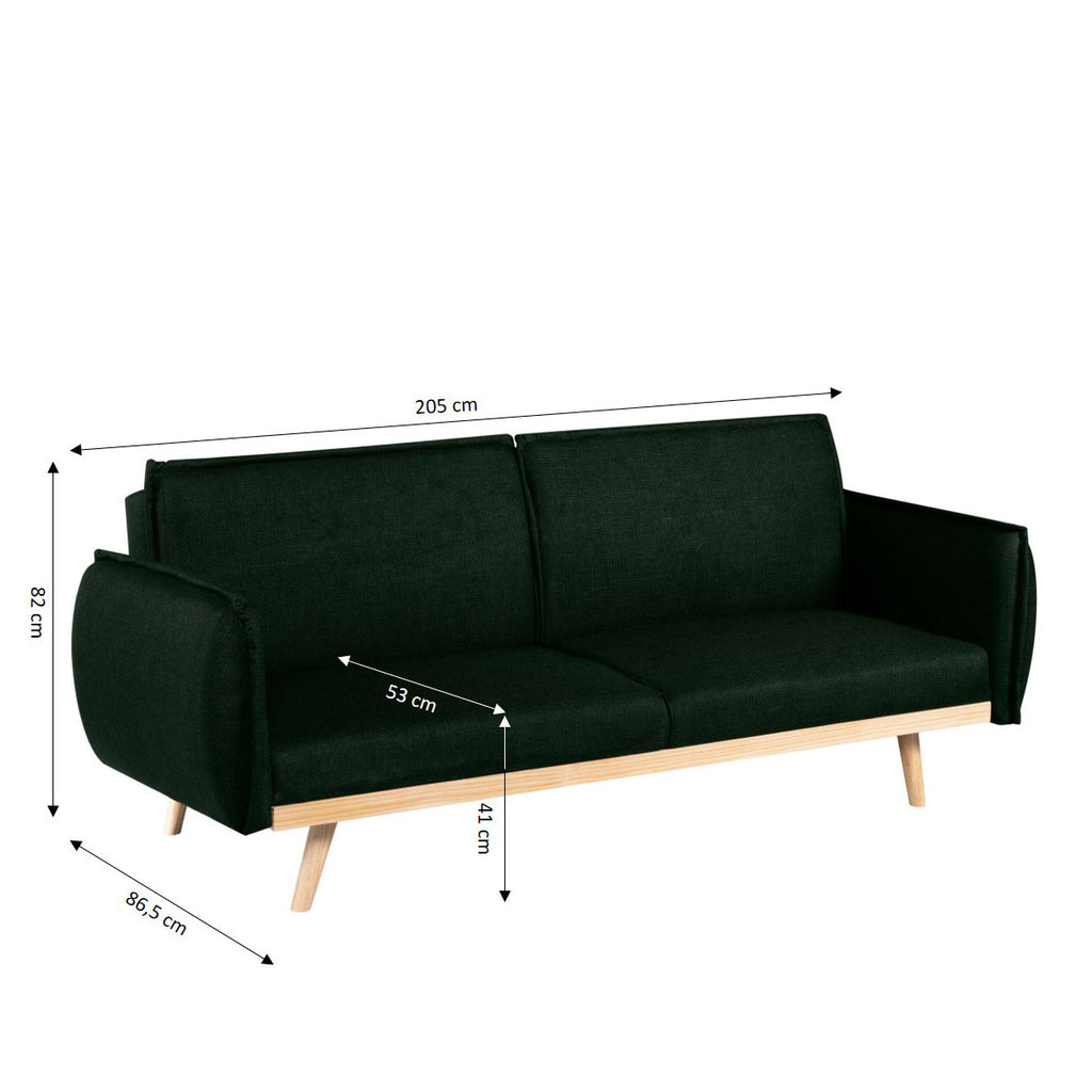 VESTA Convertible Sleeper Sofa –  Fabric 3-Seater Living Room Furniture