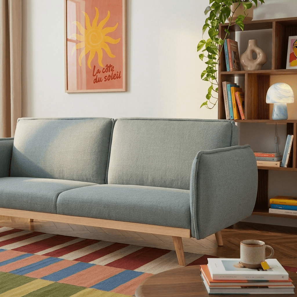 VESTA Convertible Sleeper Sofa –  Fabric 3-Seater Living Room Furniture