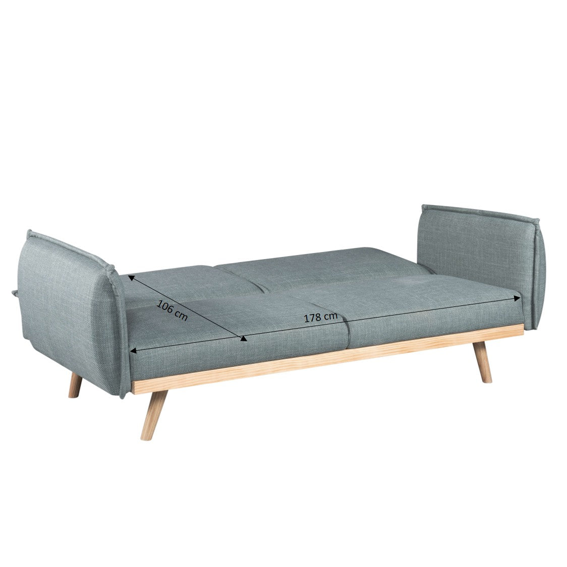 VESTA Convertible Sleeper Sofa –  Fabric 3-Seater Living Room Furniture