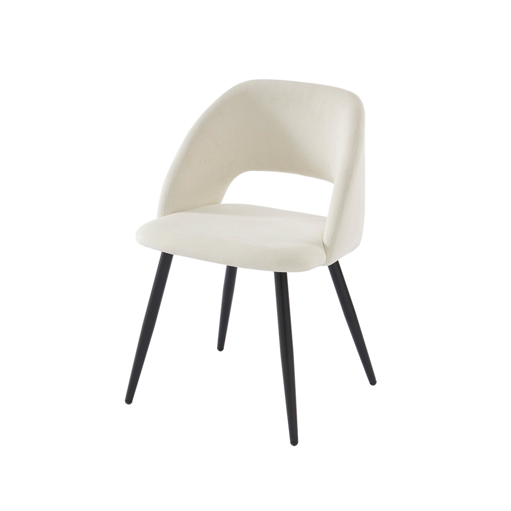 VINTAGE Set of 2 Retro-Style Dining Chairs – Beige
