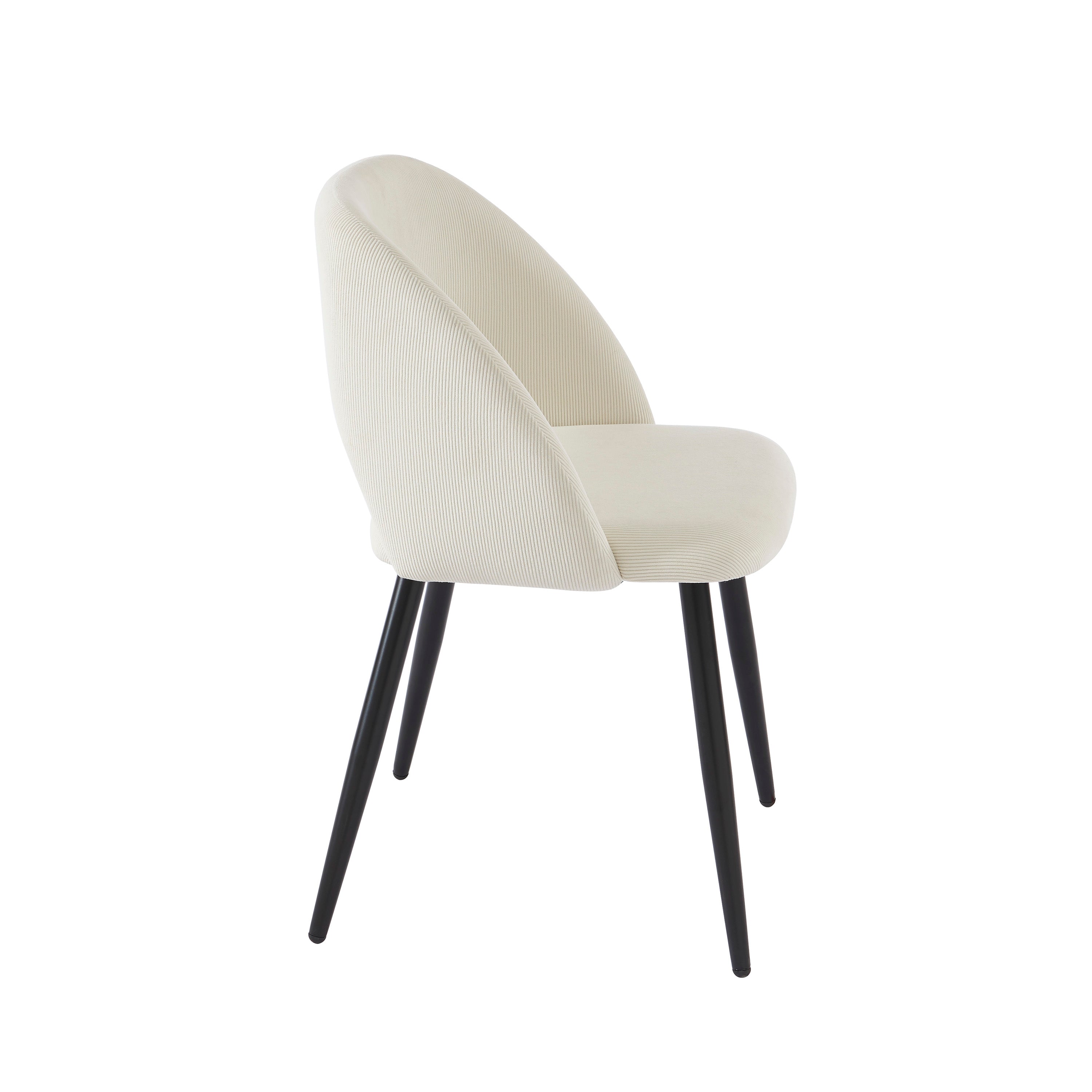 VINTAGE Set of 2 Retro-Style Dining Chairs – Beige