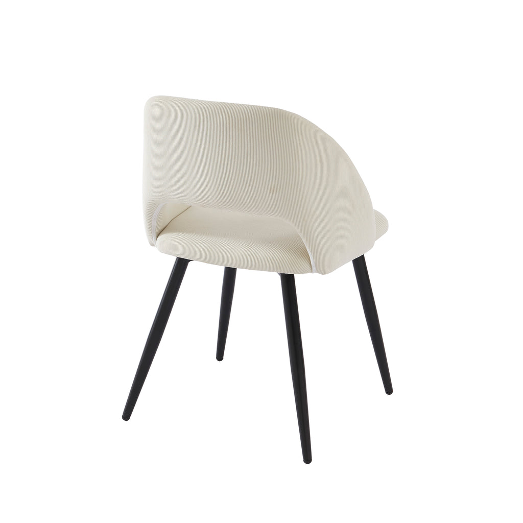 VINTAGE Set of 2 Retro-Style Dining Chairs – Beige