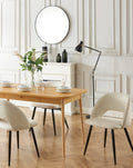 VINTAGE Set of 2 Retro-Style Dining Chairs – Beige