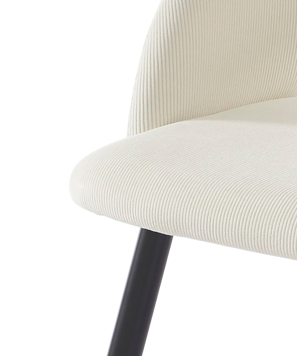 VINTAGE Set of 2 Retro-Style Dining Chairs – Beige