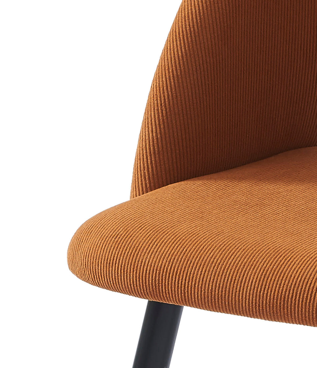 VINTAGE Set of 2 Retro-Style Dining Chairs - Terracotta