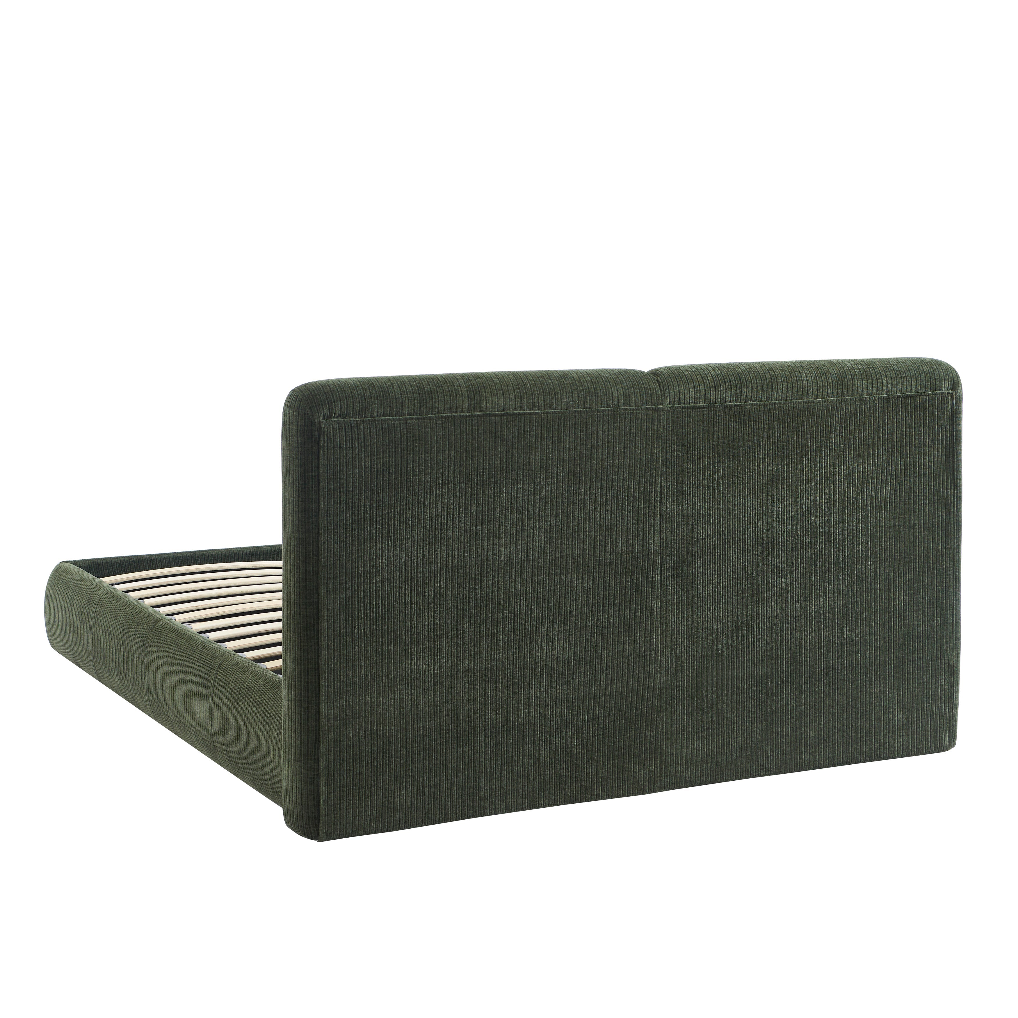 YOKA Upholstered Storage Bed with Slatted Base – Green