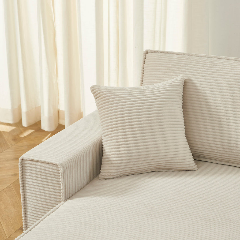 ZOLA Fabric Straight Sofa – Beige