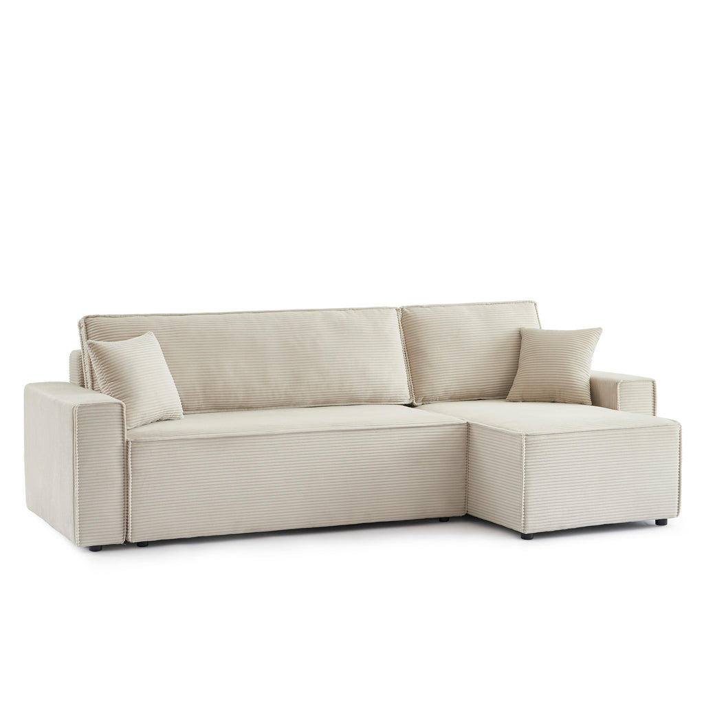 ZOLA Fabric Straight Sofa – Beige
