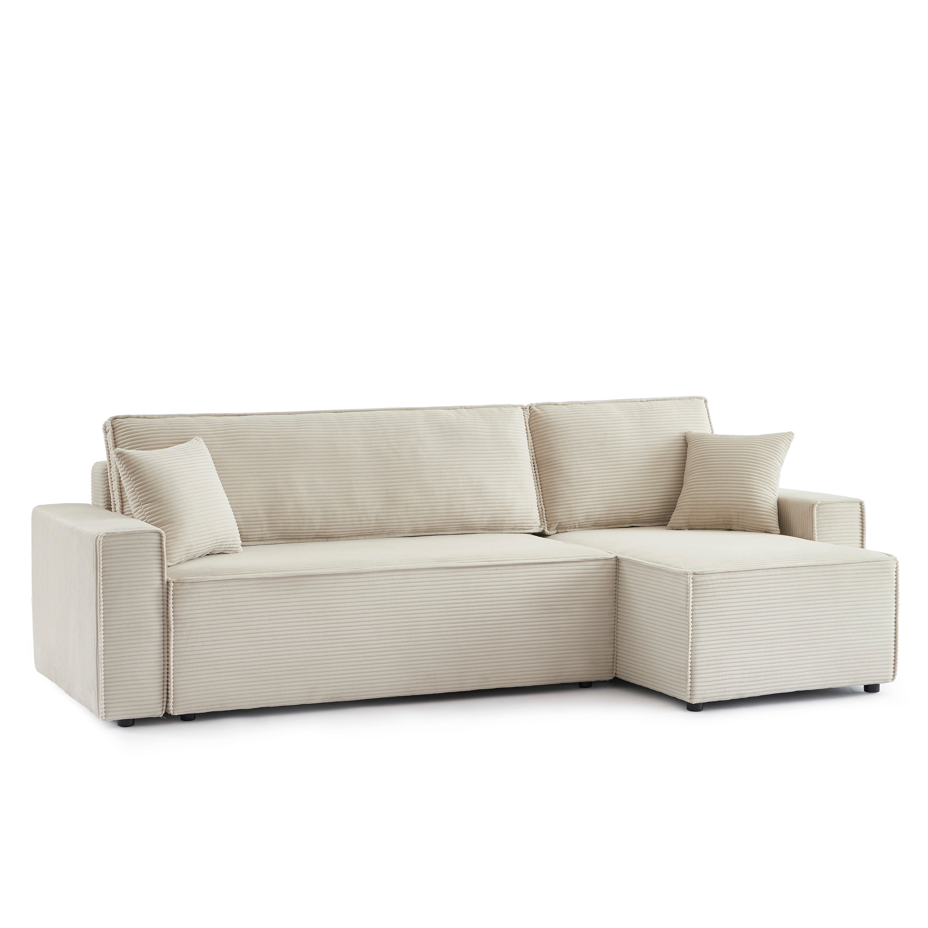 ZOLA Fabric Straight Sofa – Beige