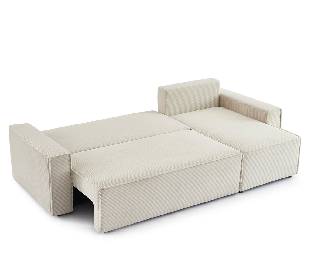 ZOLA Fabric Straight Sofa – Beige