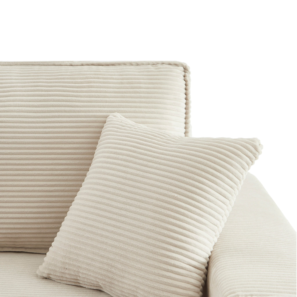 ZOLA Fabric Straight Sofa – Beige