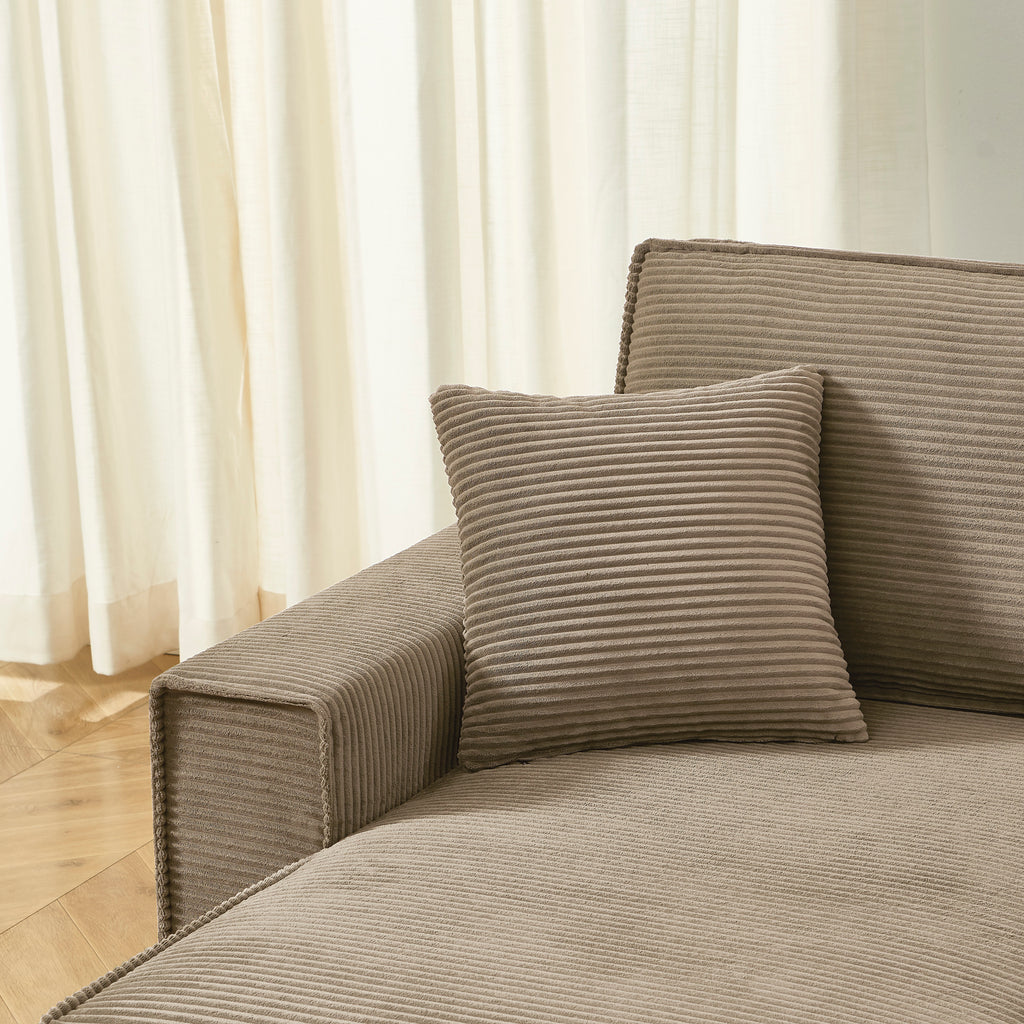 ZOLA Left-Facing Convertible Sectional Sofa – Velvet 4-Seater Living Room Furniture