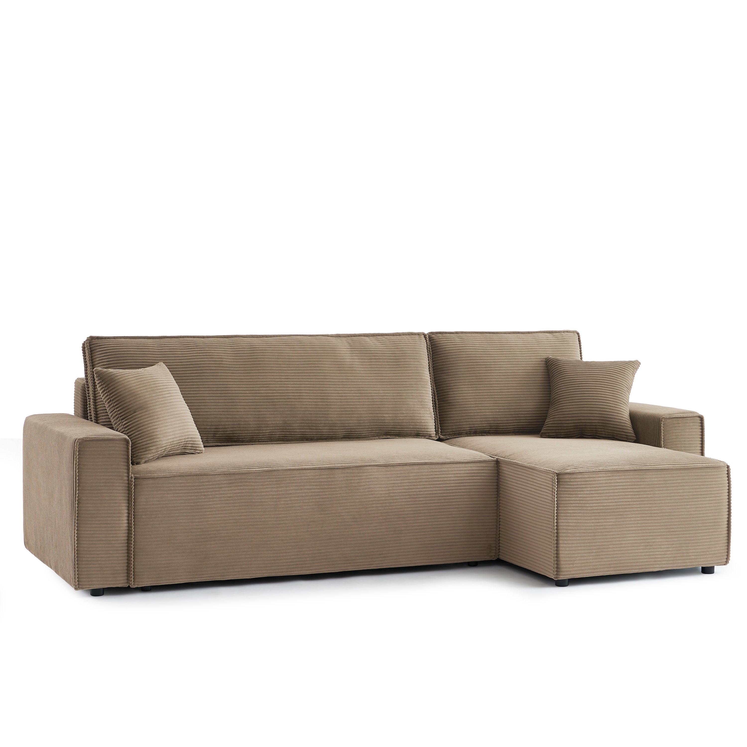 ZOLA Left-Facing Convertible Sectional Sofa – Velvet 4-Seater Living Room Furniture