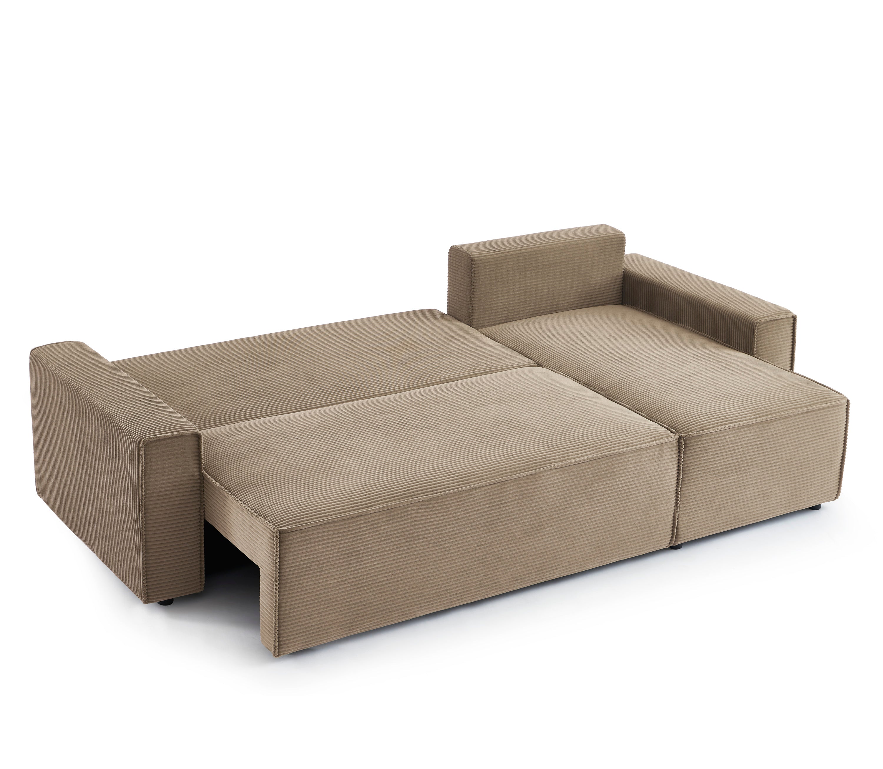 ZOLA Left-Facing Convertible Sectional Sofa – Velvet 4-Seater Living Room Furniture