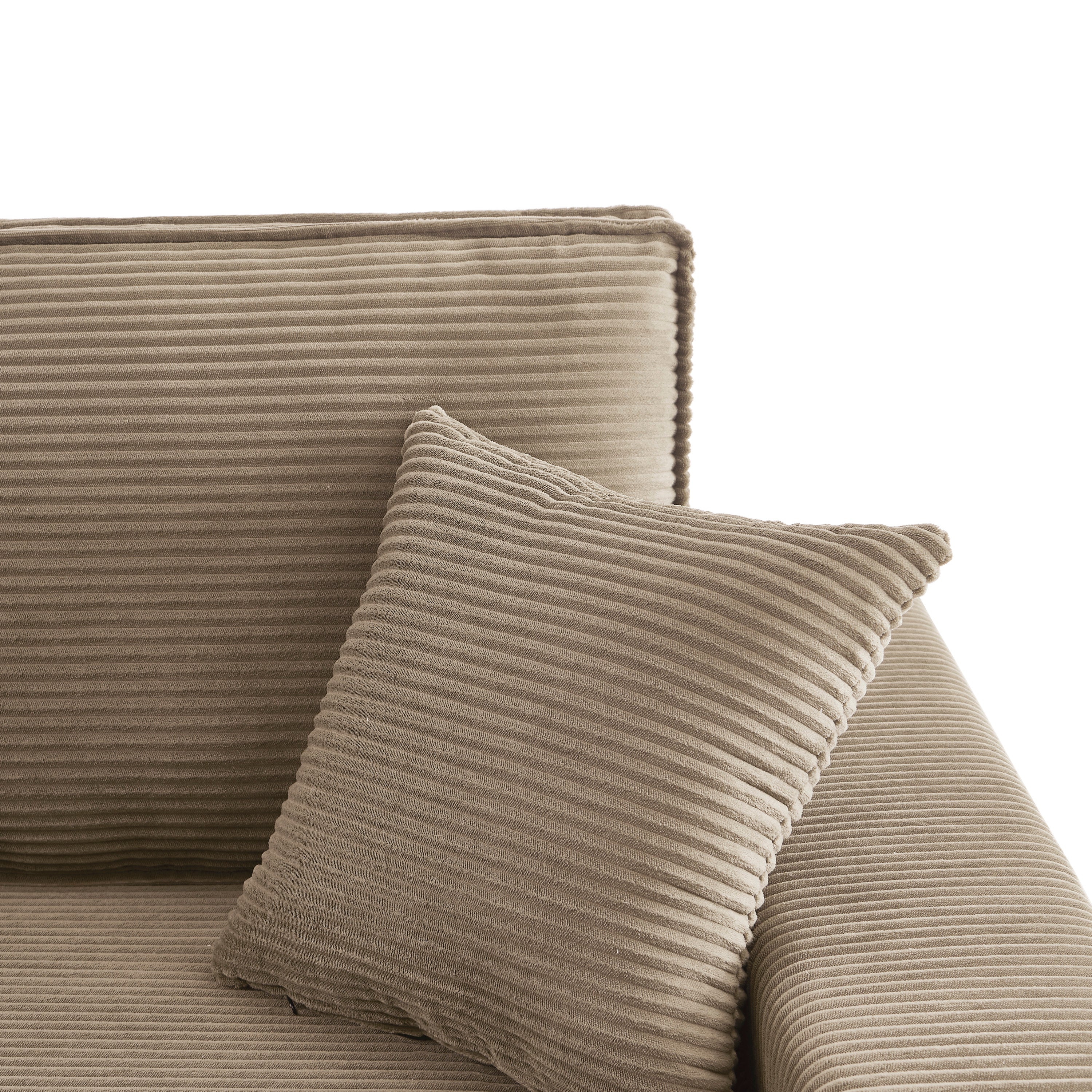 ZOLA Fabric Straight Sofa – Greige