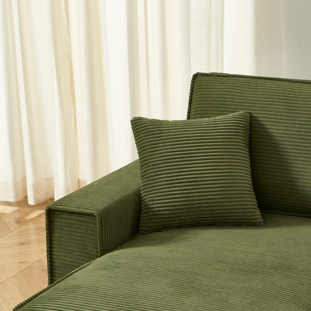 ZOLA Left-Facing Convertible Sectional Sofa – Velvet 4-Seater Living Room Furniture
