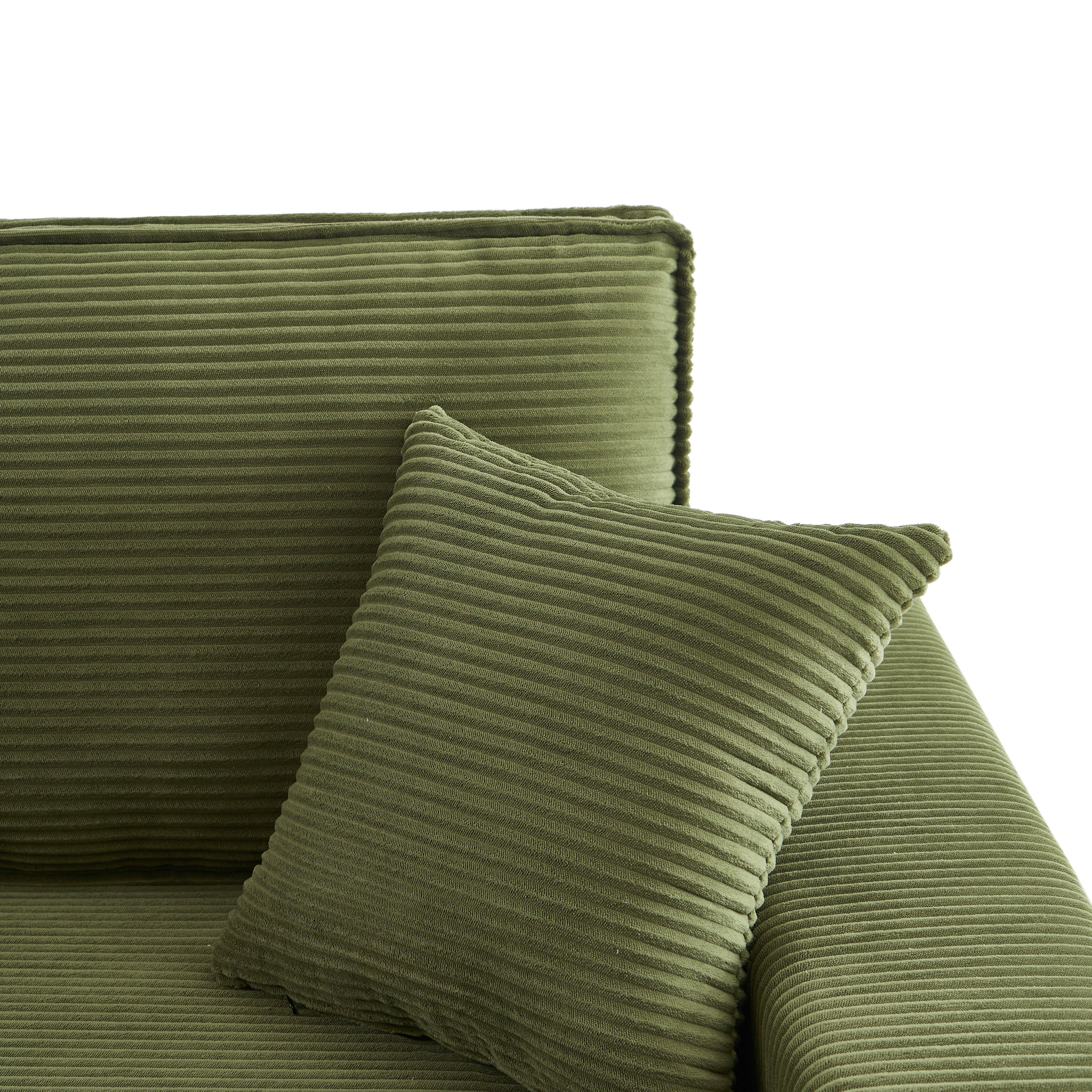 ZOLA 99" Reversible Convertible Sectional Sofa – 4-Seater - Green