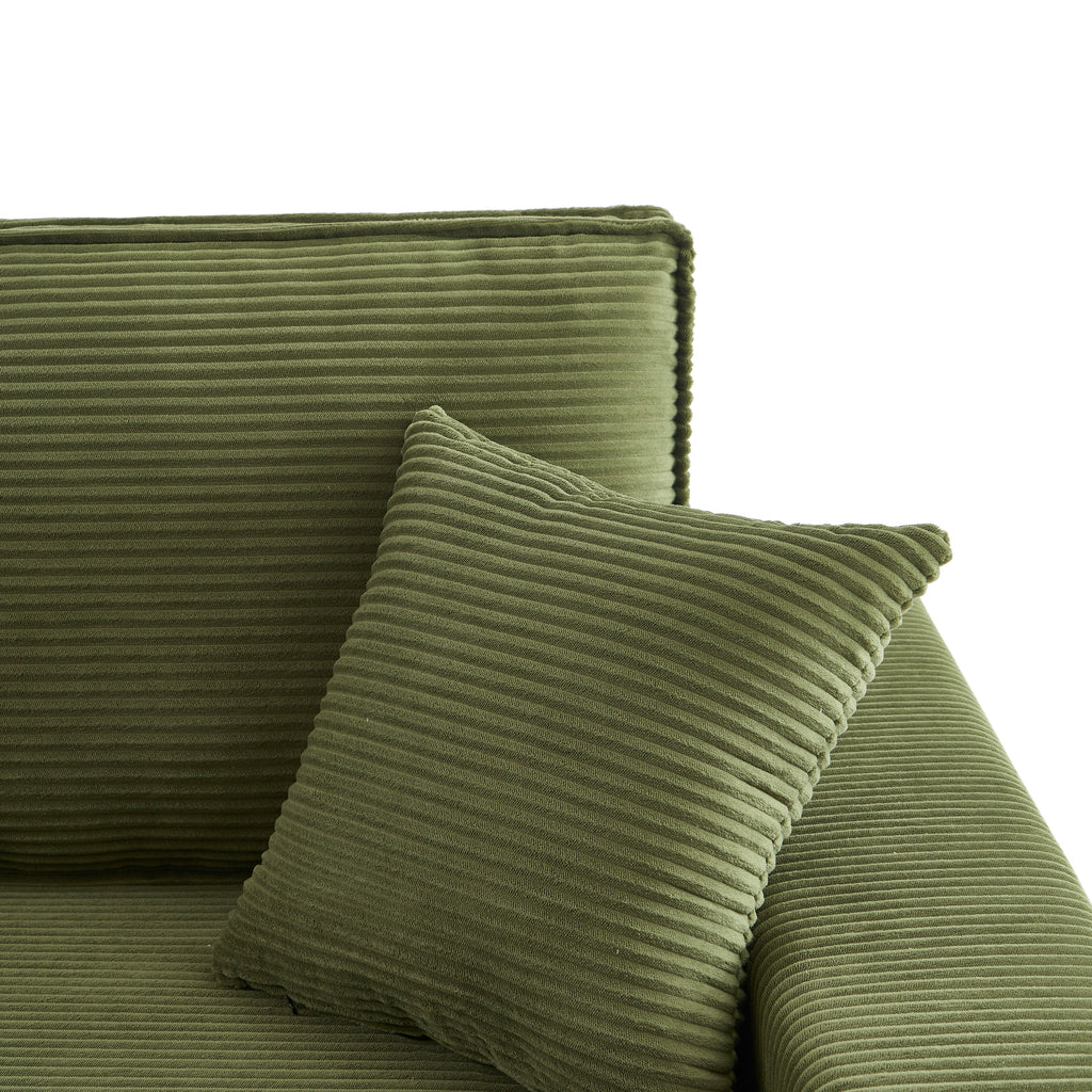 ZOLA Left-Facing Convertible Sectional Sofa – Velvet 4-Seater Living Room Furniture