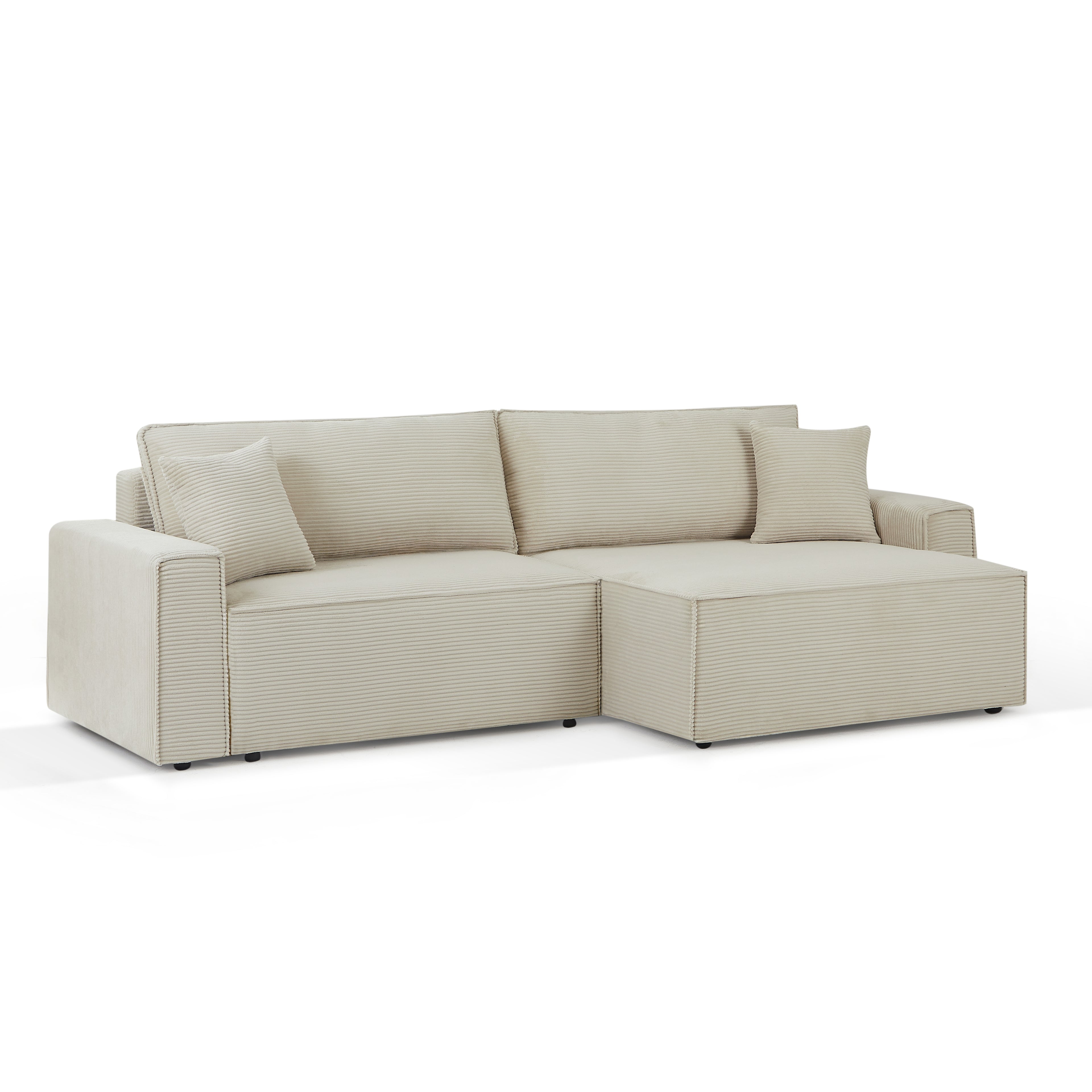 ZOLA Fabric Straight Sofa – Beige