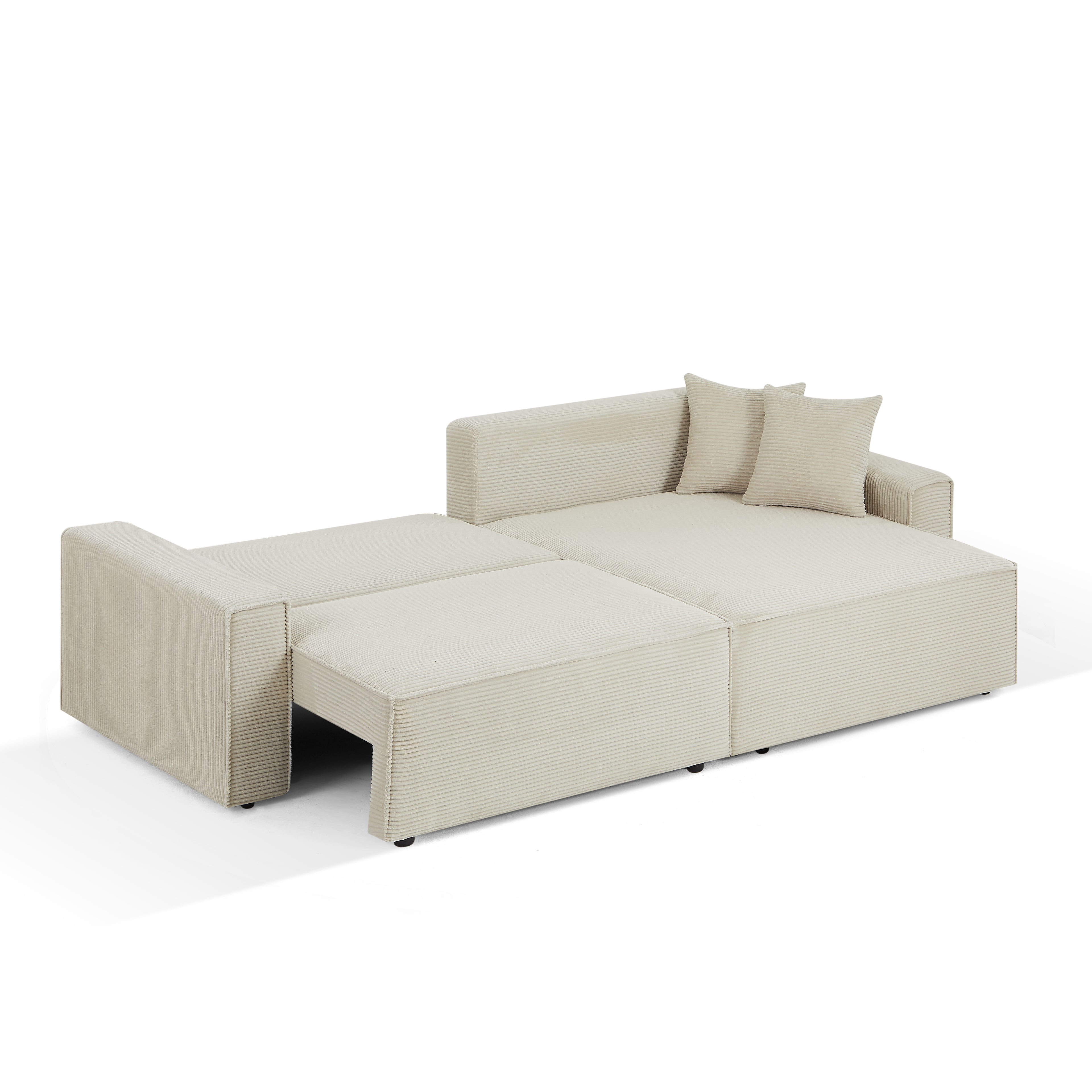 ZOLA Fabric Straight Sofa – Beige