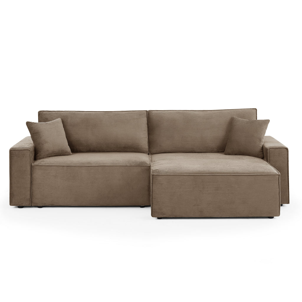 ZOLA Fabric Straight Sofa – Taupe