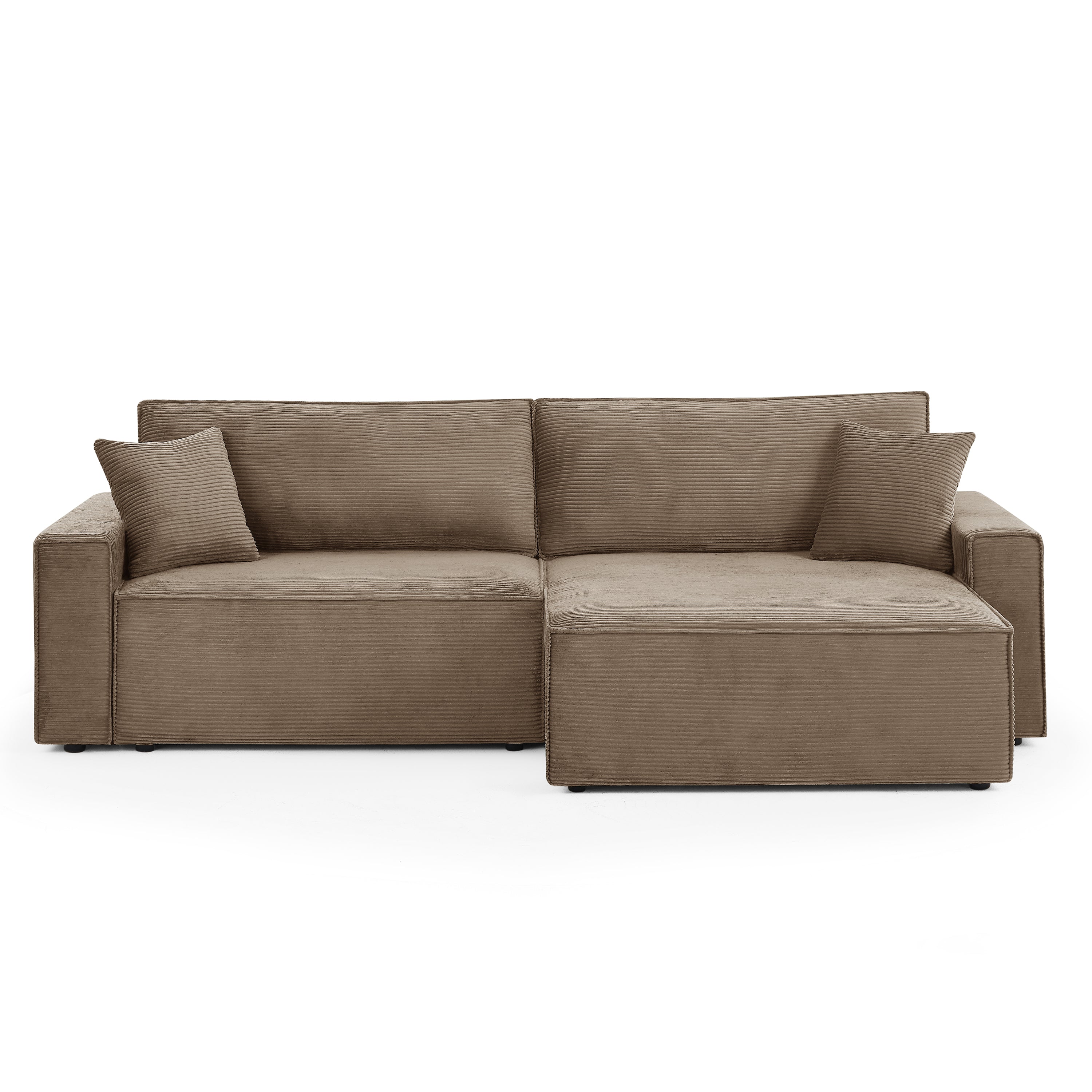 ZOLA Fabric Straight Sofa – Taupe
