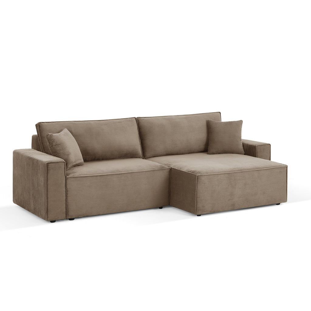 ZOLA Fabric Straight Sofa – Taupe