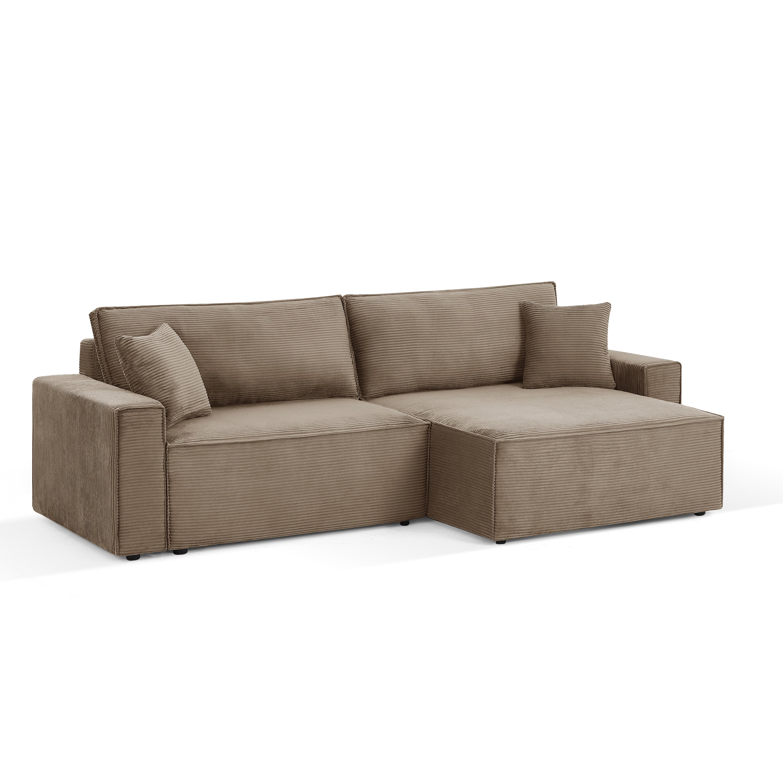 ZOLA Fabric Straight Sofa – Taupe