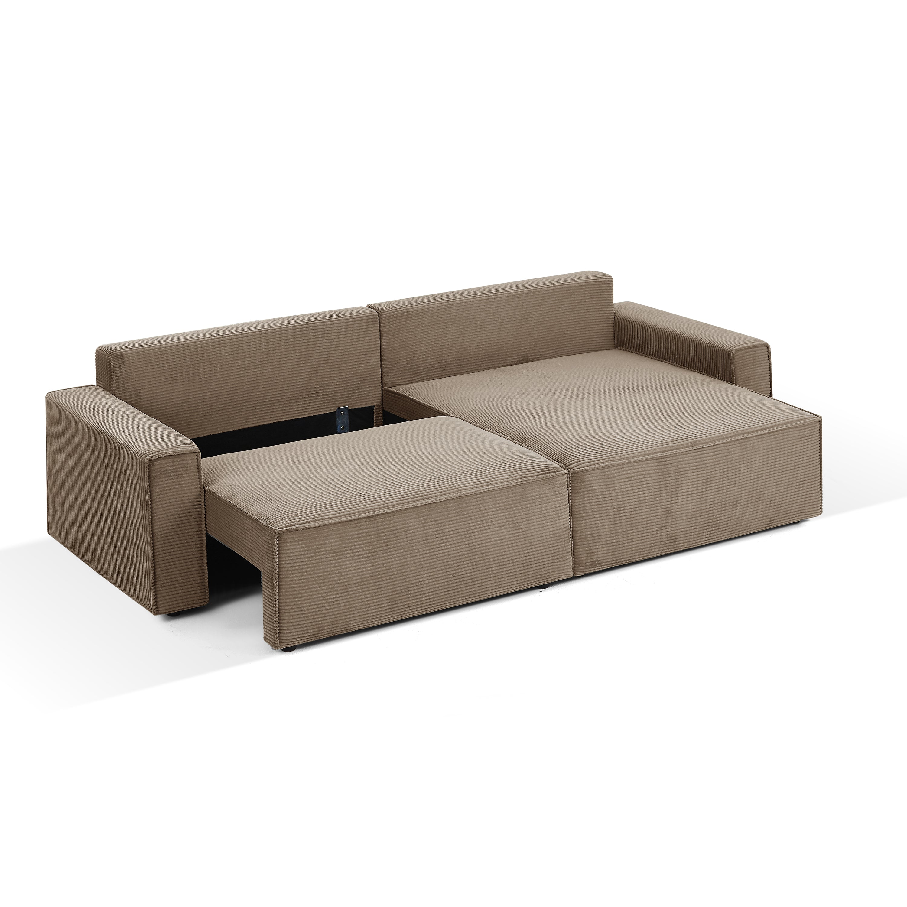 ZOLA Fabric Straight Sofa – Taupe
